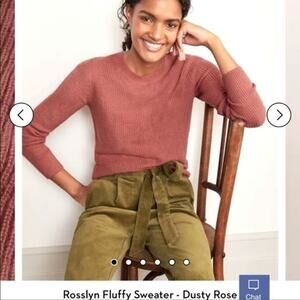 Boden Rossalyn Fluffy Jumper Back Button Sweater Size 12